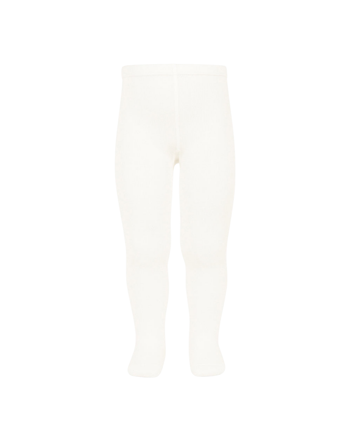LilleLuxus Condor cream cotton tights for babies and children with a soft ribbed texture and comfortable fit.